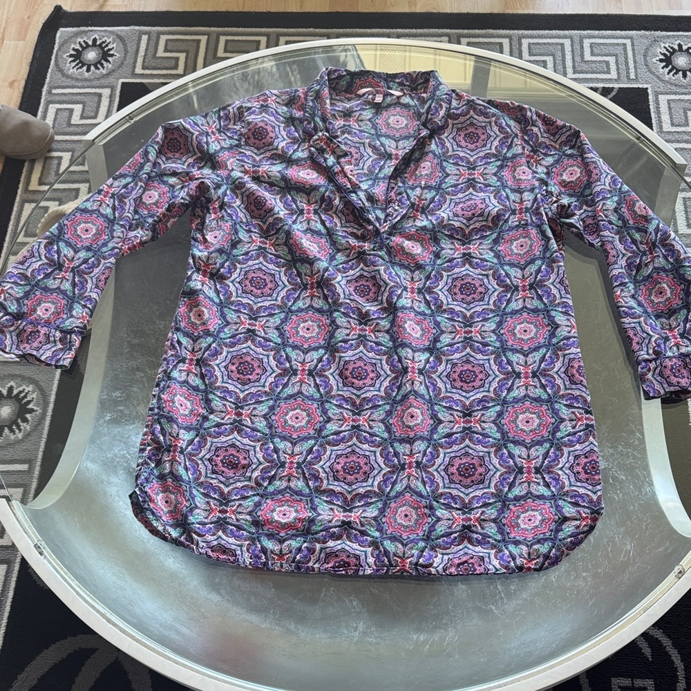 Victoria's Secret Purple and Pink Patterned Chemise